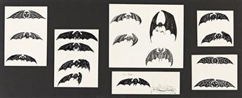 EDWARD GOREY (1925 - 2000) Vampire bat sketches for the Broadway production of Dracula.                                                          